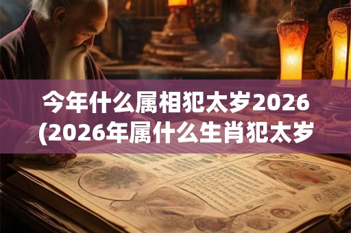 今年什么属相犯太岁2026(2026年属什么生肖犯太岁，应该怎样化解？)
