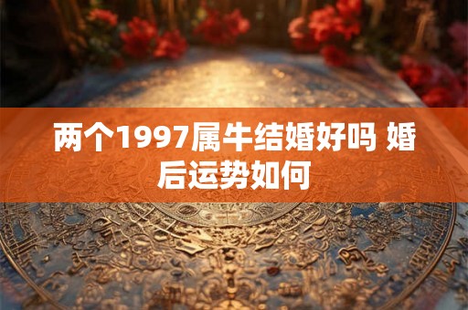 两个1997属牛结婚好吗 婚后运势如何
