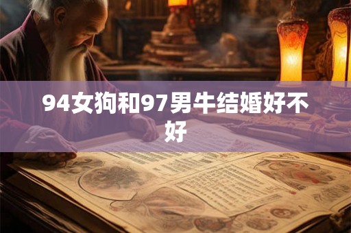 94女狗和97男牛结婚好不好