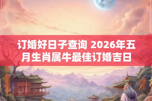 订婚好日子查询 2026年五月生肖属牛最佳订婚吉日