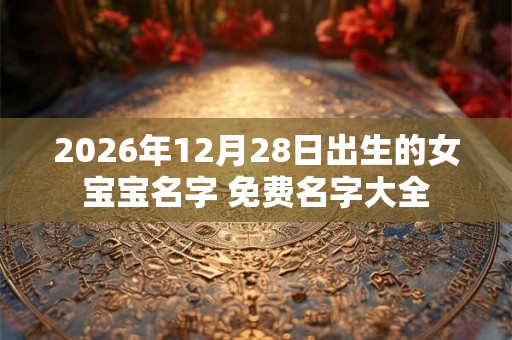 2026年12月28日出生的女宝宝名字 免费名字大全 2026年12月28日出生的女宝宝名字 免费名字大全