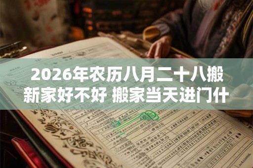 2026年农历八月二十八搬新家好不好 搬家当天进门什么流程 2026年农历八月二十八搬新家好不好 搬家当天进门什么流程