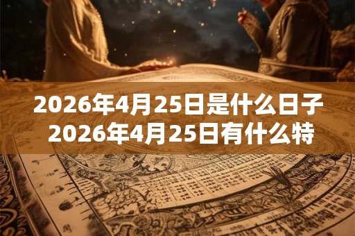 2026年4月25日是什么日子 2026年4月25日有什么特别的