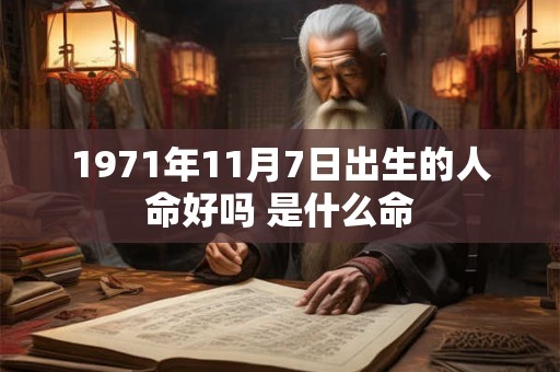 1971年11月7日出生的人命好吗 是什么命