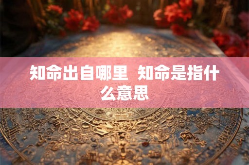 知命出自哪里 知命是指什么意思 知命出自哪里 知命是指什么意思