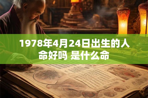 1978年4月24日出生的人命好吗 是什么命