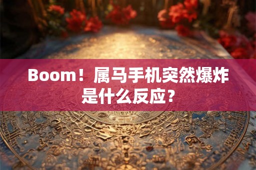 Boom！属马手机突然爆炸是什么反应？