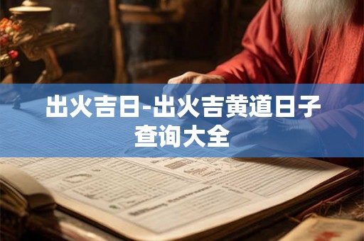 出火吉日-出火吉黄道日子查询大全
