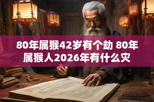 80年属猴42岁有个劫 80年属猴人2026年有什么灾