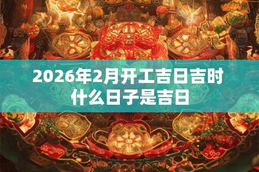 2026年2月开工吉日吉时 什么日子是吉日