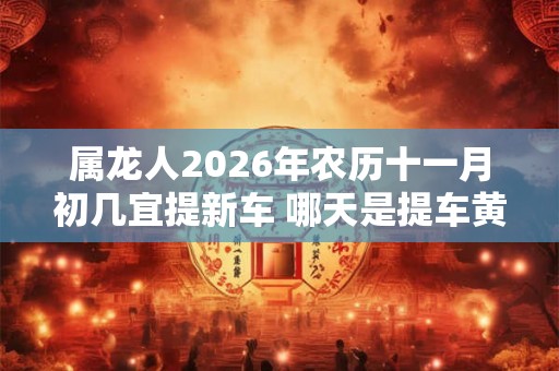 属龙人2026年农历十一月初几宜提新车 哪天是提车黄道吉日 属龙人2026年农历十一月初几宜提新车 哪天是提车黄道吉日
