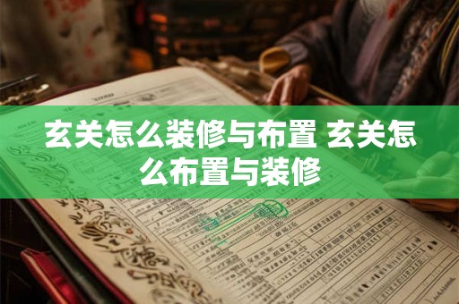 玄关怎么装修与布置 玄关怎么布置与装修
