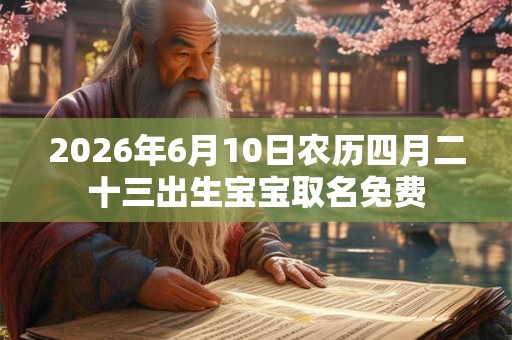 2026年6月10日农历四月二十三出生宝宝取名免费 2026年6月10日农历四月二十三出生宝宝取名免费