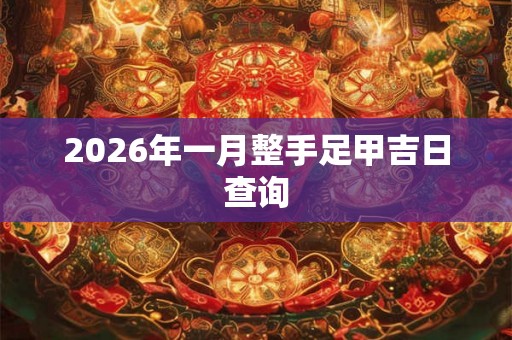 2026年一月整手足甲吉日查询