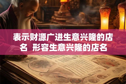 表示财源广进生意兴隆的店名 形容生意兴隆的店名 表示财源广进生意兴隆的店名 形容生意兴隆的店名