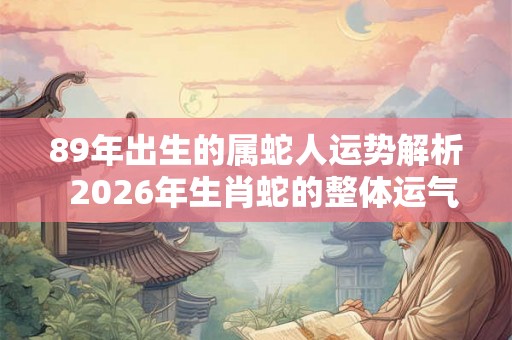 89年出生的属蛇人运势解析  2026年生肖蛇的整体运气