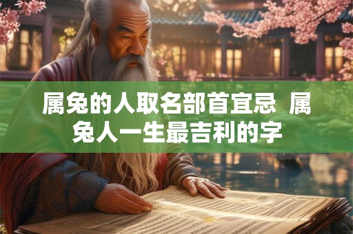 属兔的人取名部首宜忌  属兔人一生最吉利的字