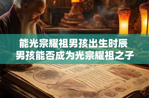 能光宗耀祖男孩出生时辰 男孩能否成为光宗耀祖之子 能光宗耀祖男孩出生时辰 男孩能否成为光宗耀祖之子