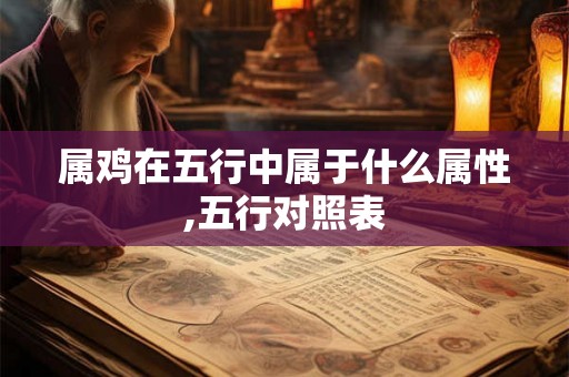 属鸡在五行中属于什么属性,五行对照表