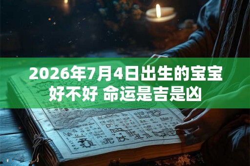 2026年7月4日出生的宝宝好不好 命运是吉是凶
