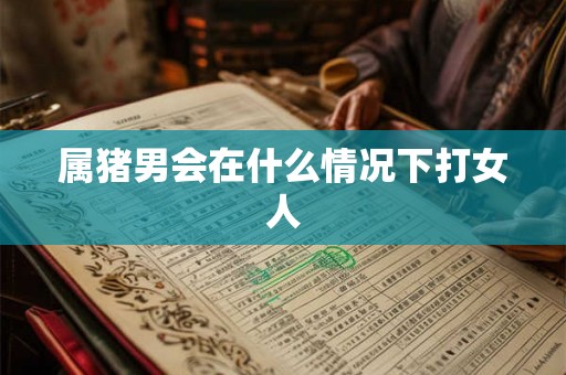 属猪男会在什么情况下打女人