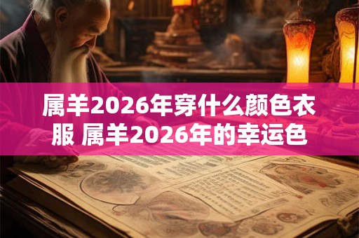 属羊2026年穿什么颜色衣服 属羊2026年的幸运色