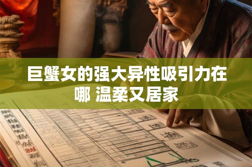 巨蟹女的强大异性吸引力在哪 温柔又居家