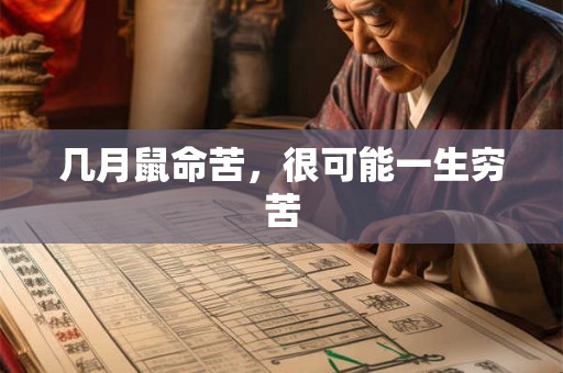 几月鼠命苦，很可能一生穷苦