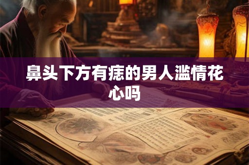 鼻头下方有痣的男人滥情花心吗