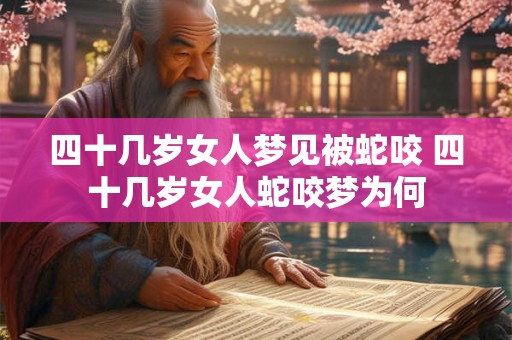 四十几岁女人梦见被蛇咬 四十几岁女人蛇咬梦为何
