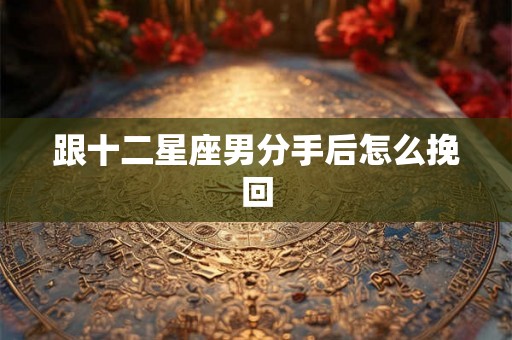 跟十二星座男分手后怎么挽回 跟十二星座男分手后怎么挽回