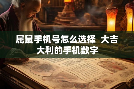 属鼠手机号怎么选择  大吉大利的手机数字
