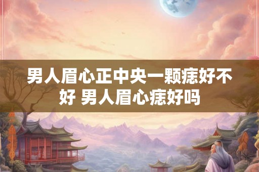 男人眉心正中央一颗痣好不好 男人眉心痣好吗 男人眉心正中央一颗痣好不好 男人眉心痣好吗