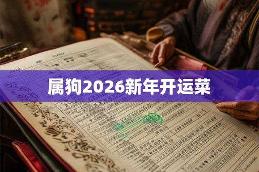 属狗2026新年开运菜