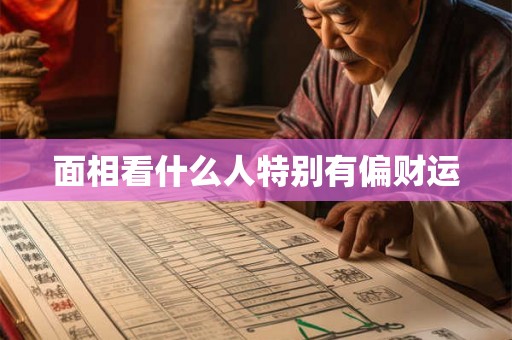 面相看什么人特别有偏财运