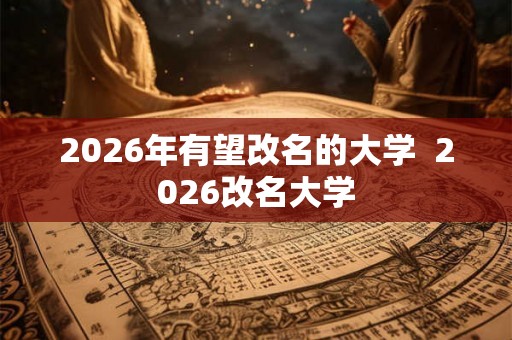 2026年有望改名的大学  2026改名大学