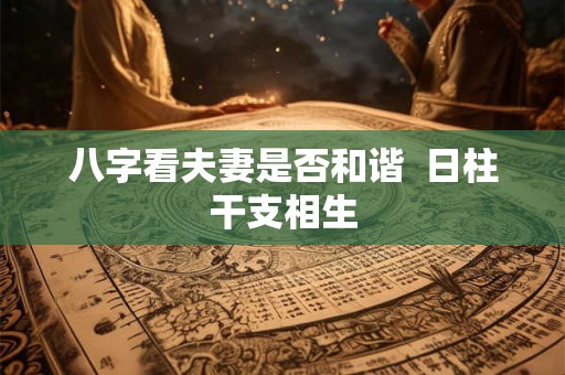 八字看夫妻是否和谐  日柱干支相生