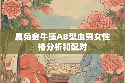 属兔金牛座AB型血男女性格分析和配对