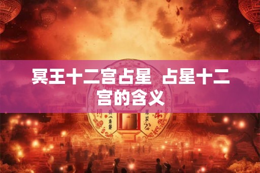 冥王十二宫占星  占星十二宫的含义