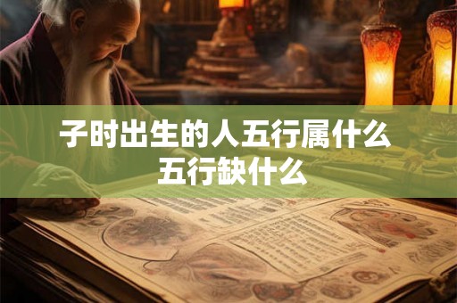 子时出生的人五行属什么  五行缺什么