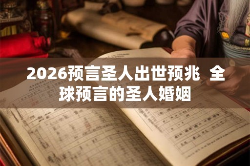 2026预言圣人出世预兆 全球预言的圣人婚姻 2026预言圣人出世预兆 全球预言的圣人婚姻