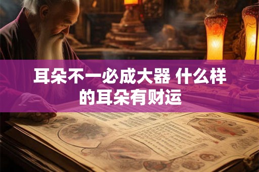 耳朵不一必成大器 什么样的耳朵有财运