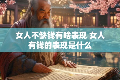 女人不缺钱有啥表现 女人有钱的表现是什么