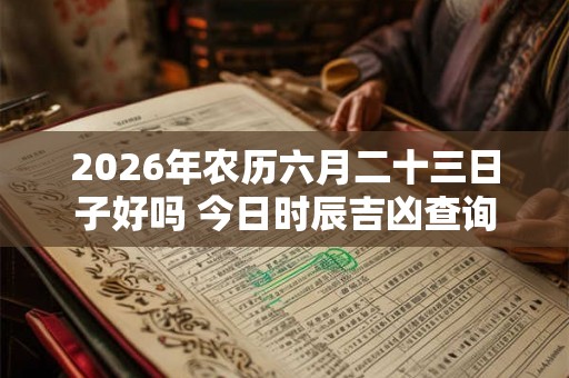2026年农历六月二十三日子好吗 今日时辰吉凶查询 2026年农历六月二十三日子好吗 今日时辰吉凶查询