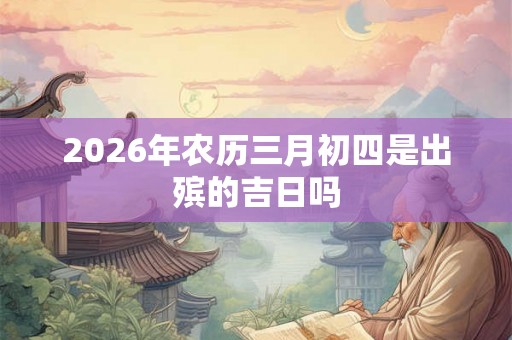 2026年农历三月初四是出殡的吉日吗
