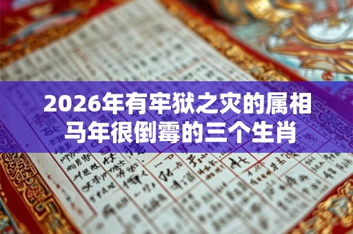 2026年有牢狱之灾的属相 马年很倒霉的三个生肖
