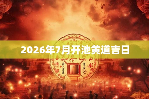 2026年7月开池黄道吉日
