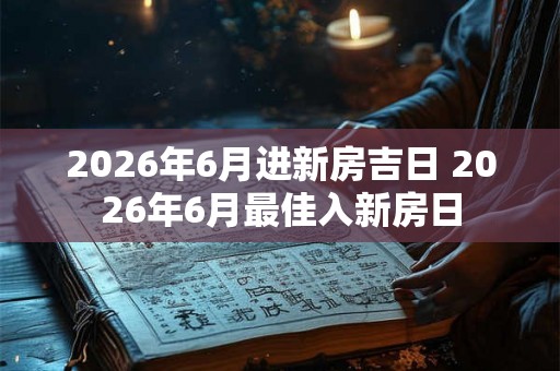 2026年6月进新房吉日 2026年6月最佳入新房日