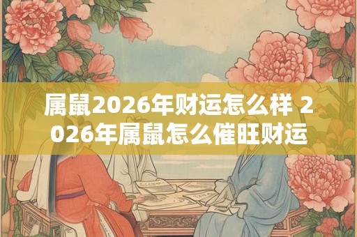 属鼠2026年财运怎么样 2026年属鼠怎么催旺财运 属鼠2026年财运怎么样 2026年属鼠怎么催旺财运