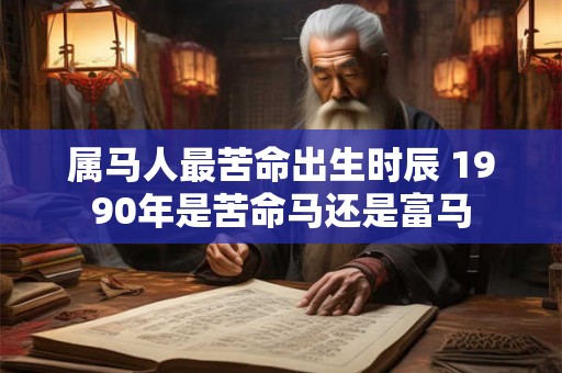 属马人最苦命出生时辰 1990年是苦命马还是富马